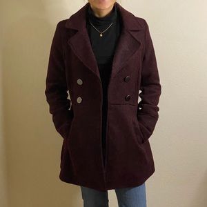 Burgundy coat